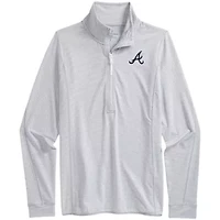 MLB Vineyard Vines Atlanta Braves Microstripe Sankaty Half-Zip Top