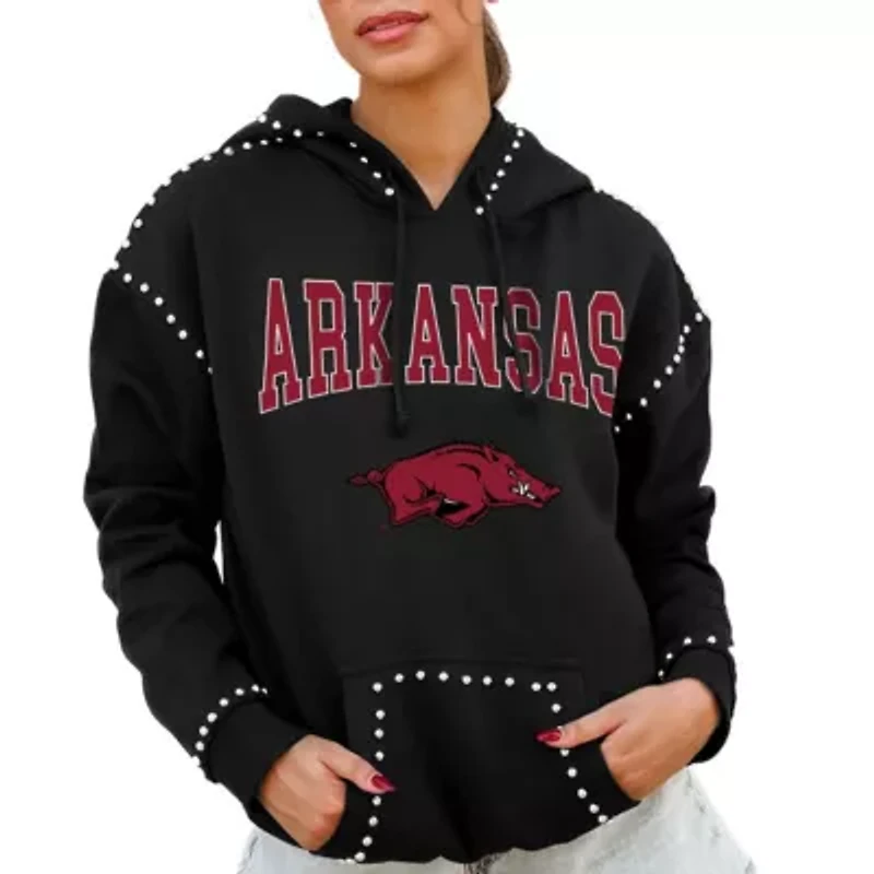 NCAA Arkansas Razorbacks Studded Pullover Hoodie