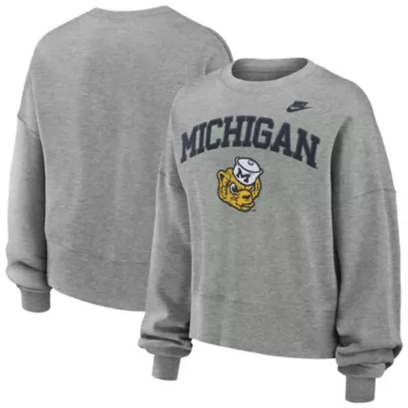 NCAA Nike Michigan Wolverines Oversized Legacy Classic Arch Sweatshirt
