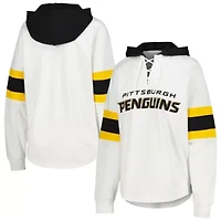 NHL Pittsburgh Penguins Goal Zone Long Sleeve Lace-Up Hoodie T-Shirt