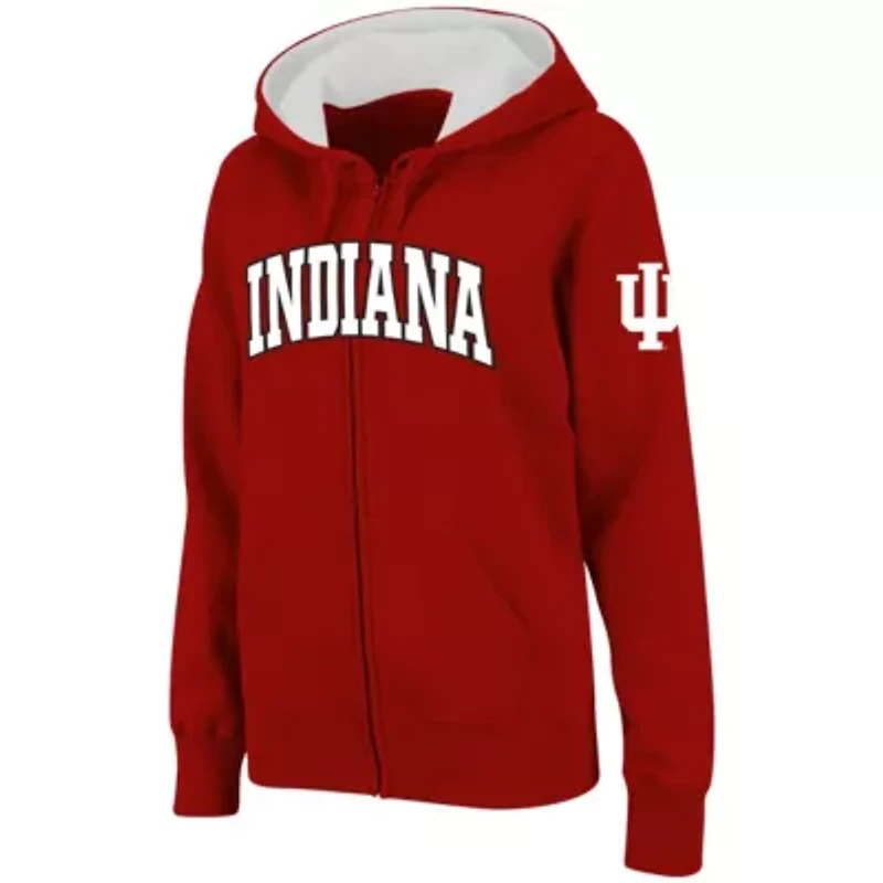 NCAA Indiana Hoosiers Arched Name Full-Zip Hoodie