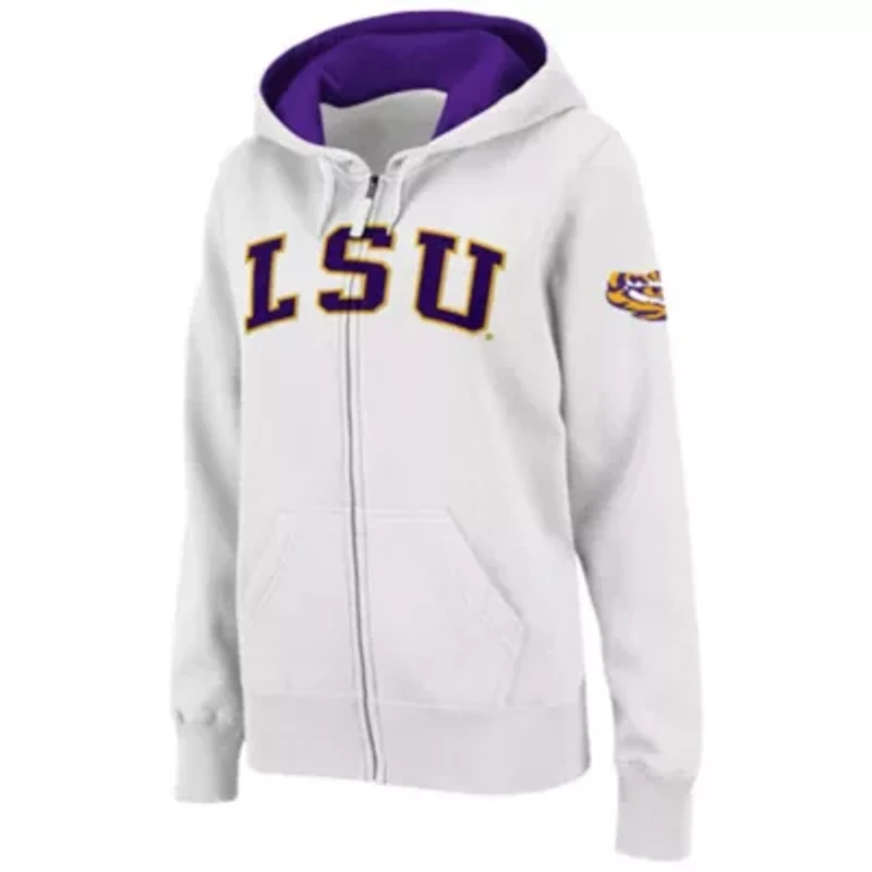 NCAA LSU Tigers Arched Name Full-Zip Hoodie