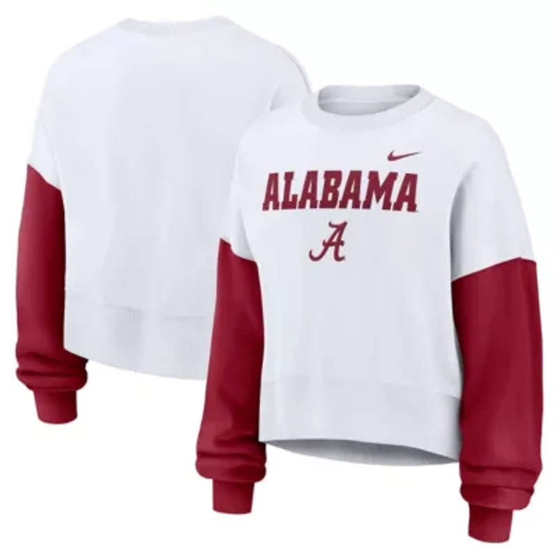 Alabama Crimson Tide NCAA Nike Oversized Color-Block Pullover Sweatshirt