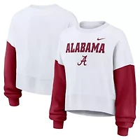 Alabama Crimson Tide NCAA Nike Oversized Color-Block Pullover Sweatshirt