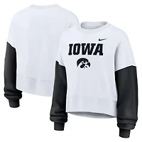 NCAA Nike Iowa Hawkeyes Oversized Color-Block Pullover Sweatshirt