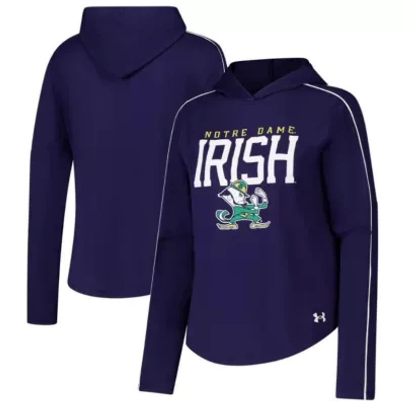 NCAA Under Armour Notre Dame Fighting Irish Gameday Knockout Long Sleeve Hooded T-Shirt