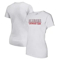 Alabama Crimson Tide NCAA Checkered Team Name Wavy Tri-Blend T-Shirt