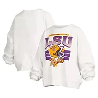 NCAA LSU Tigers Janice Retro Logo Oversized Pullover Sweatshirt