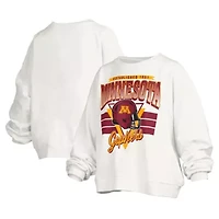 NCAA Minnesota Golden Gophers Janice Retro Logo Oversized Pullover Sweatshirt
