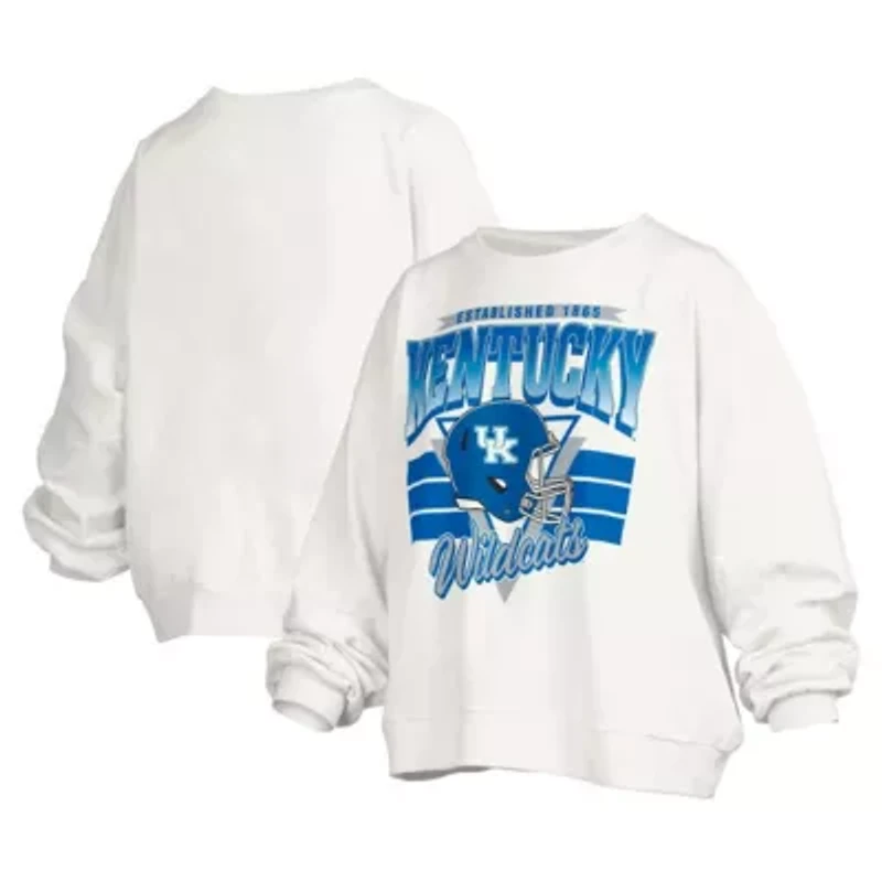 NCAA Kentucky Wildcats Janice Retro Logo Oversized Pullover Sweatshirt