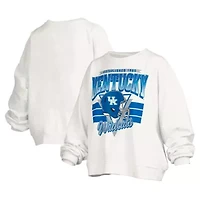 NCAA Kentucky Wildcats Janice Retro Logo Oversized Pullover Sweatshirt