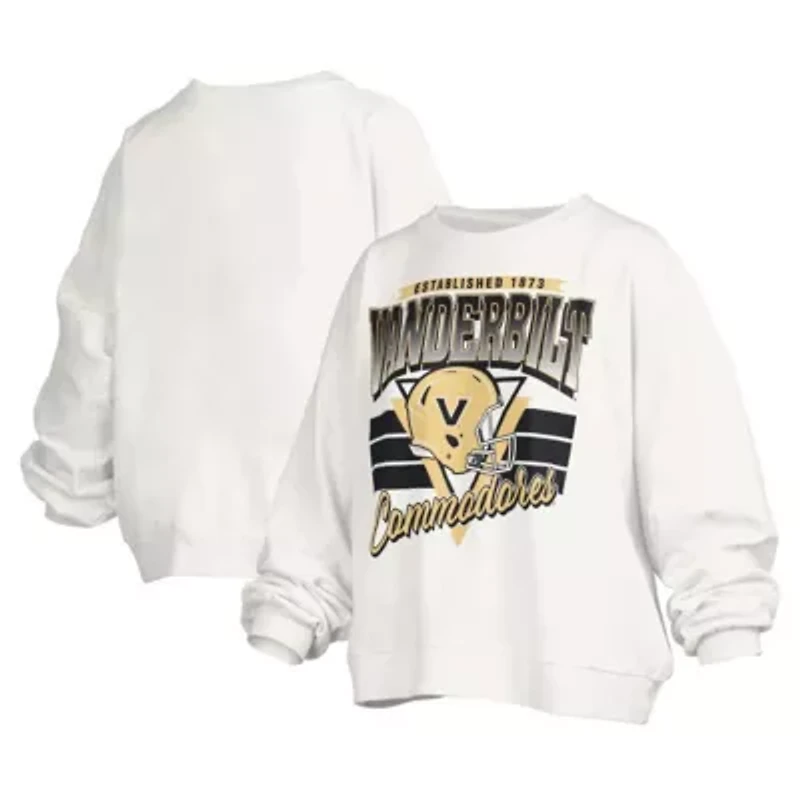 NCAA Vanderbilt Commodores Janice Retro Logo Oversized Pullover Sweatshirt
