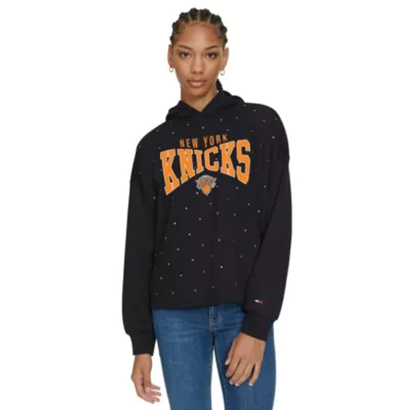 NBA New York Knicks Stella Cropped Pullover Hoodie