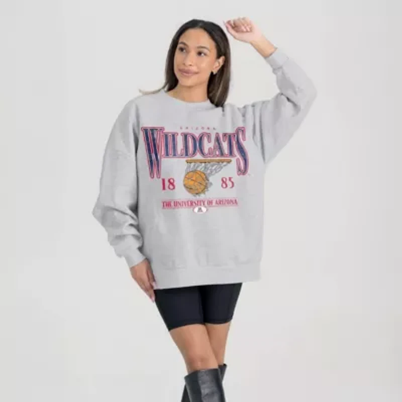 NCAA Arizona Wildcats Basketball Premium Fleece Drop Pullover Sweatshirt