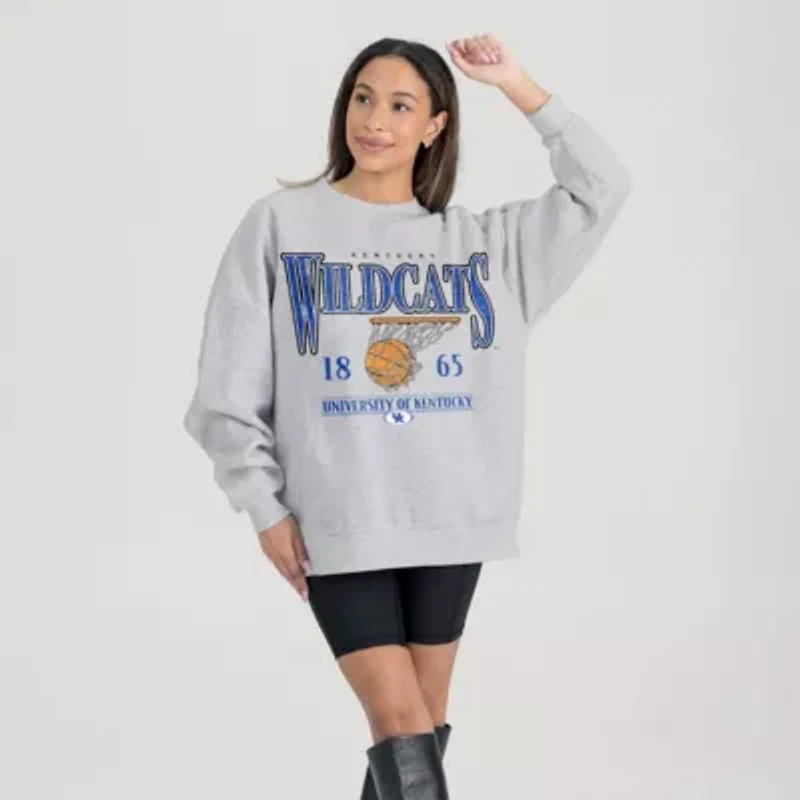 NCAA Kentucky Wildcats Basketball Premium Fleece Drop Pullover Sweatshirt