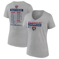 NHL Fanatics Florida Panthers 2024 Stanley Cup s Roster V-Neck T-Shirt