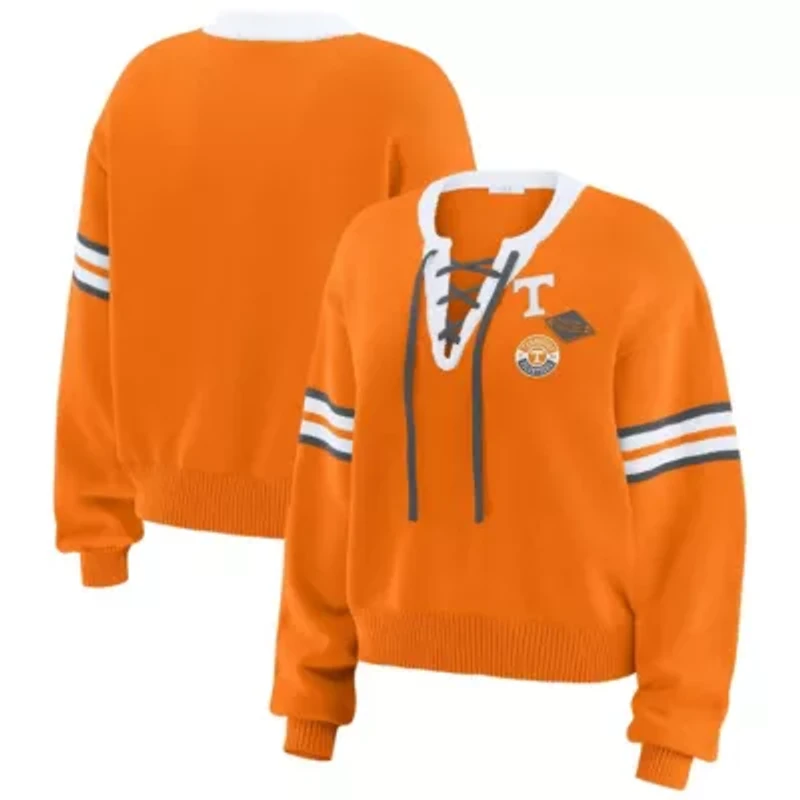 NCAA Tennessee Volunteers Lace-Up Pullover Sweater