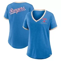 MLB Fanatics Texas Rangers Binge Worthy Stadium Slub V-Neck T-Shirt