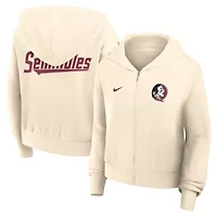 NCAA Nike Florida State Seminoles Cropped Chill Full-Zip Hoodie