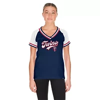 MLB Minnesota Twins Gameday Raglan V-Neck T-Shirt