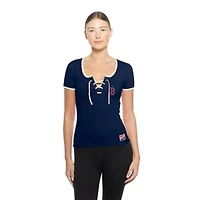 Boston Red Sox MLB Throwback Lace Up T-Shirt