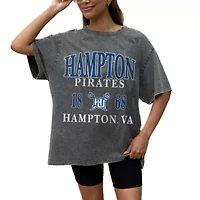 NCAA Grey Hampton Pirates Oversized Snow Wash T-Shirt