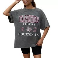 NCAA Grey Texas Southern Tigers Oversized Snow Wash T-Shirt