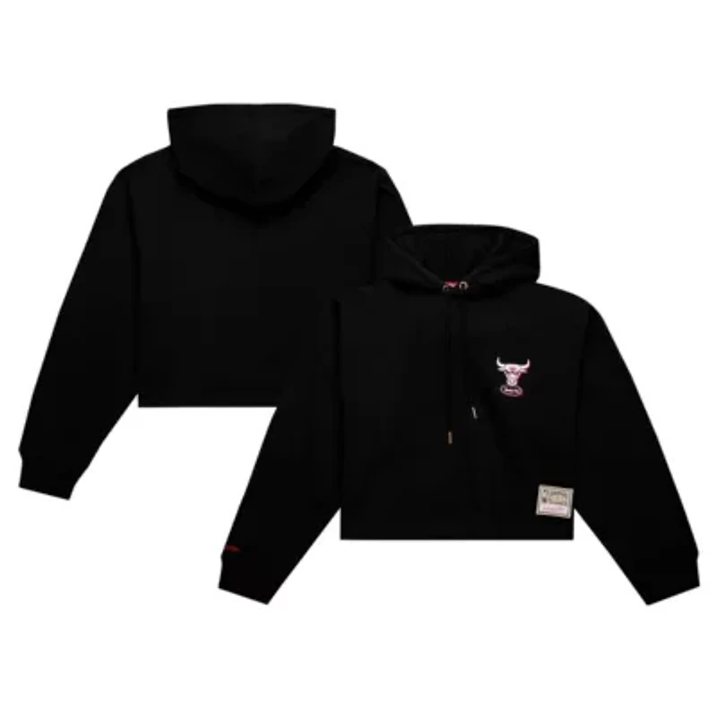 NBA Chicago Bulls Hardwood Classics Cropped Pullover Hoodie