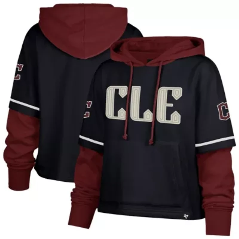 MLB Cleveland Guardians City Connect Shortstop Cropped Pullover Hoodie