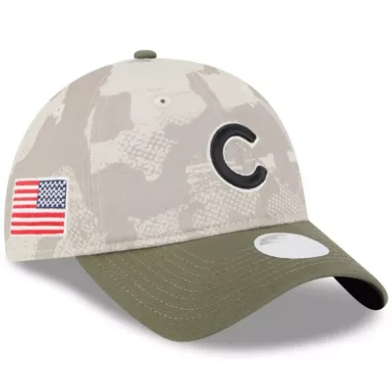MLB Light Beige/Olive Chicago Cubs 2025 Armed Forces Day 9TWENTY Adjustable Hat