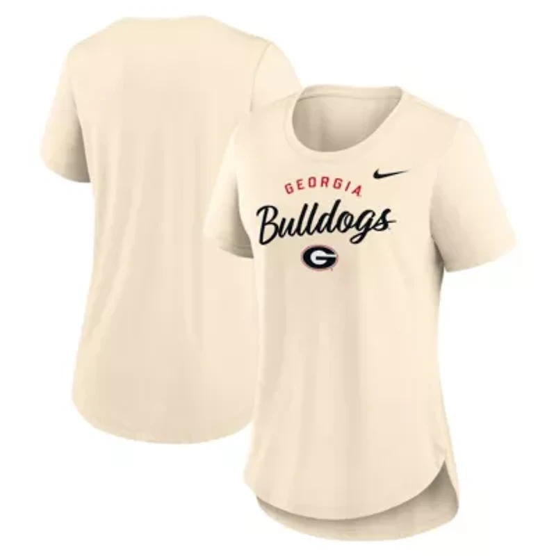 NCAA Nike Georgia Bulldogs Script Logo Tri-Blend T-Shirt