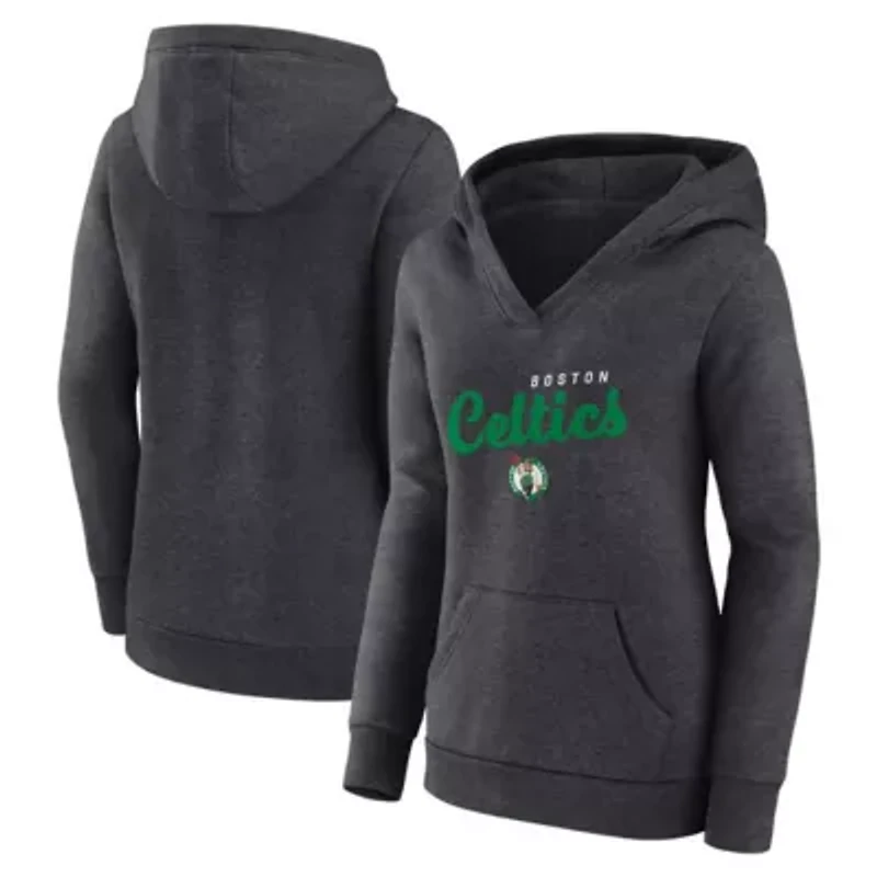 NBA Logo Athletic Boston Celtics Triumphant V-Neck Pullover Hoodie