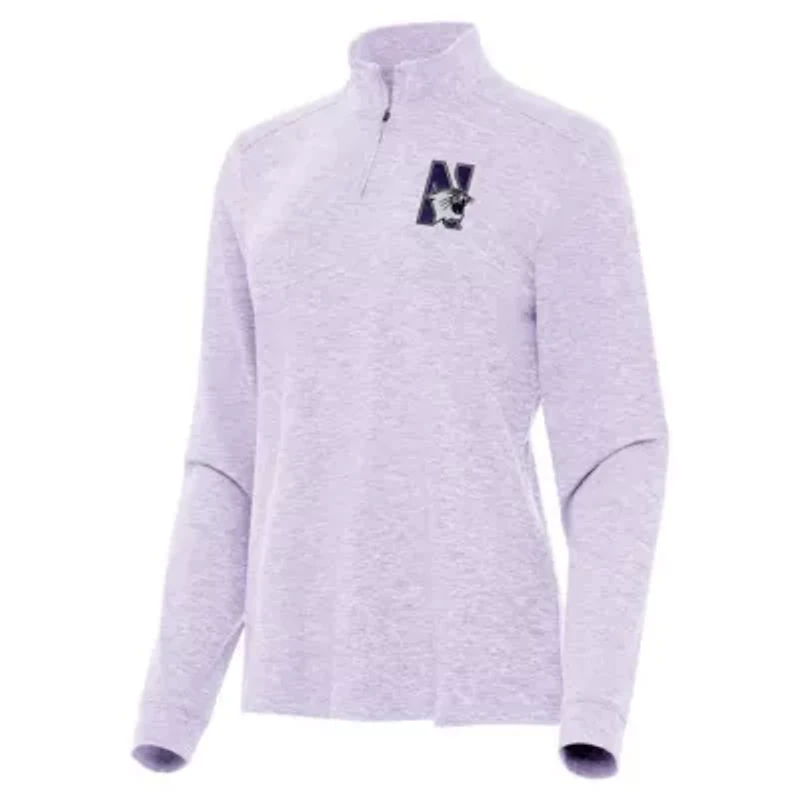 NCAA Northwestern Wildcats Mentor Long Sleeve Quarter-Zip Mock Polo