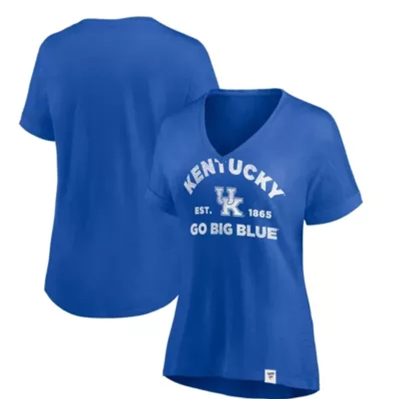 NCAA Fanatics Kentucky Wildcats True Classics Slub Flowy V-Neck T-Shirt