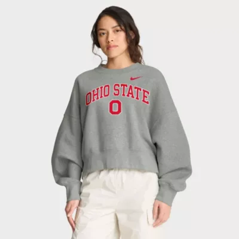 NCAA Nike Ohio State Buckeyes Oversized Phoenix Arch Pullover Sweatshirt