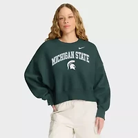 NCAA Nike Michigan State Spartans Oversized Phoenix Arch Pullover Sweatshirt
