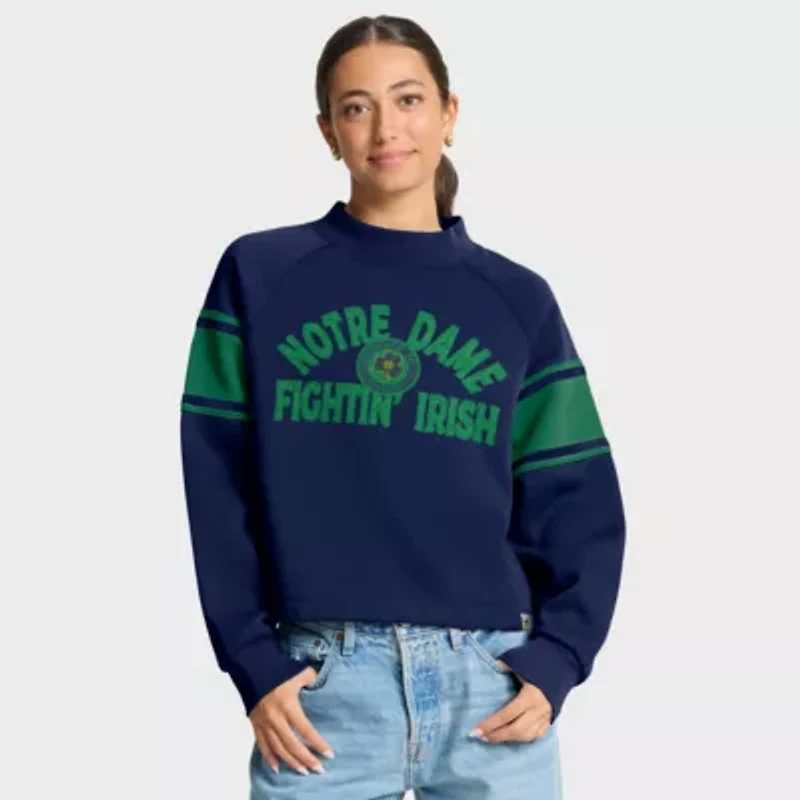 NCAA Fanatics Notre Dame Fighting Irish Oversized Hometown Premium Punt Coverage Raglan Pullover Sweatshirt
