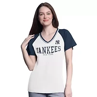 MLB New York Yankees Ball Park Raglan V-Neck T-Shirt
