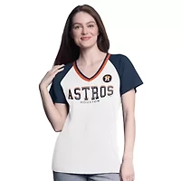 MLB Houston Astros Ball Park Raglan V-Neck T-Shirt