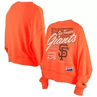 MLB San Francisco Giants Boxy Mineral Wash Dolmen Sleeve Cropped Sweatshirt