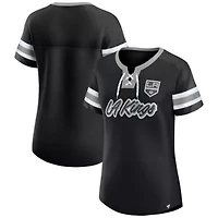 NHL Fanatics Los Angeles Kings Iconic Athena Lace-Up T-Shirt