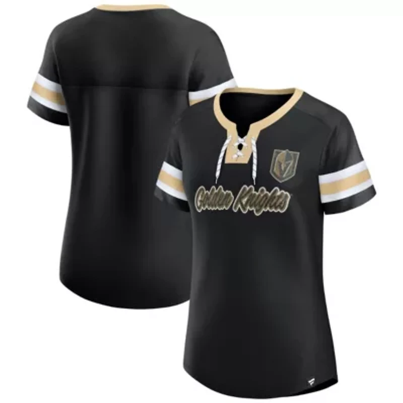 NHL Fanatics Vegas Golden Knights Iconic Athena Lace-Up T-Shirt