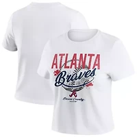 MLB Atlanta Braves Distressed Cropped Baby T-Shirt