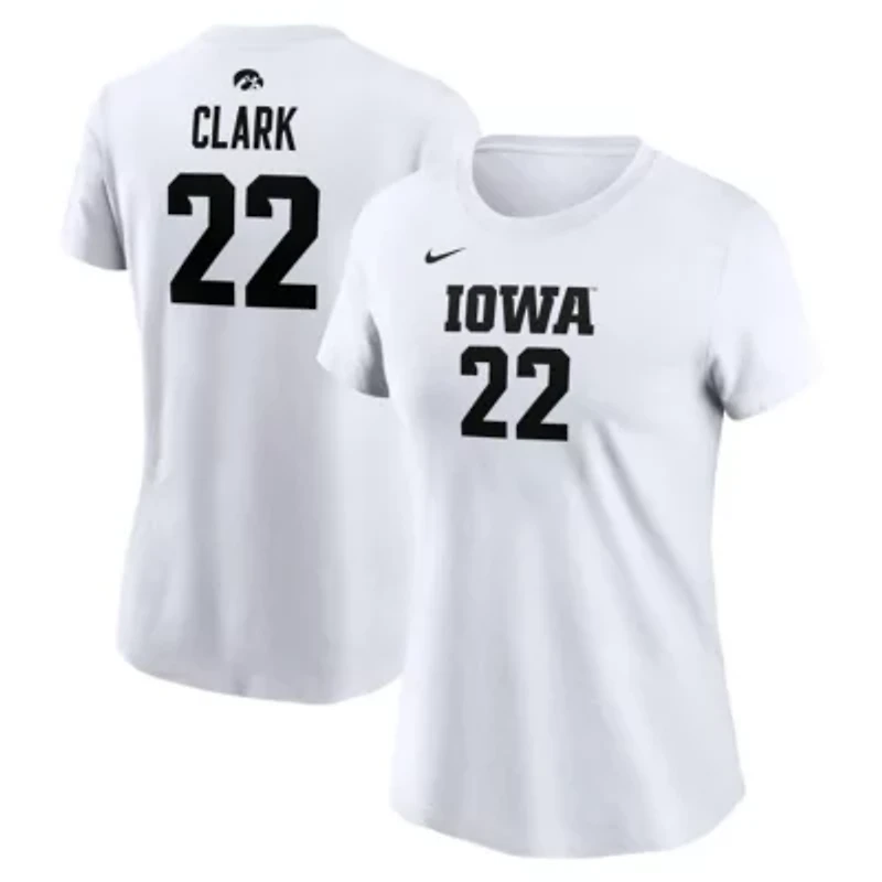 NCAA Nike Caitlin Clark Iowa Hawkeyes Retired Player Name & Number T-Shirt