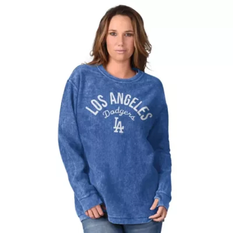 MLB Los Angeles Dodgers Comfy Cord Pullover Sweatshirt