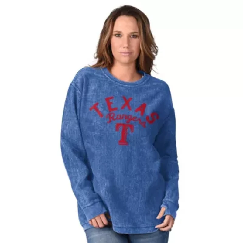 MLB Texas Rangers Comfy Cord Pullover Sweatshirt