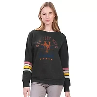 MLB New York Mets Allana Stripe Pullover Sweatshirt