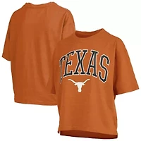 NCAA Texas Longhorns Nelson Arch Over Logo Waist Length Oversized Slub T-Shirt