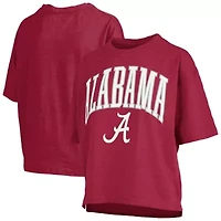 Alabama Crimson Tide NCAA Nelson Arch Over Logo Waist Length Oversized Slub T-Shirt