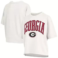 NCAA Georgia Bulldogs Nelson Arch Over Logo Waist Length Oversized Slub T-Shirt